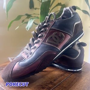 Dolce & Gabbana Multicolor Suede and Leather Low Top Sneakers Size 9.5